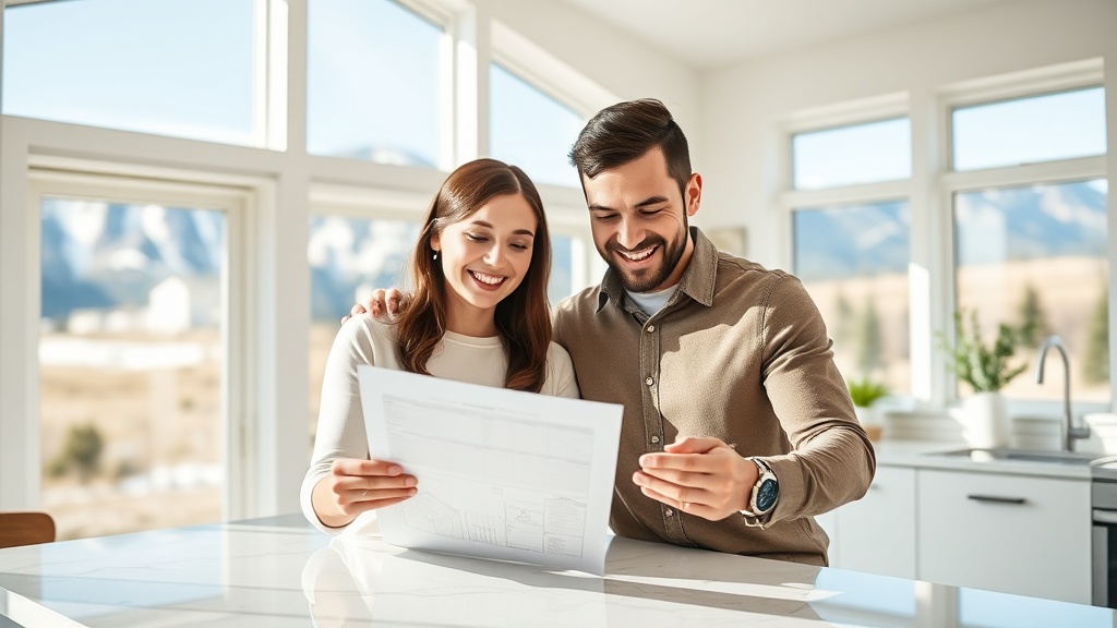 Boise home buyer reviewing inspection report with Treasure Valley property in background