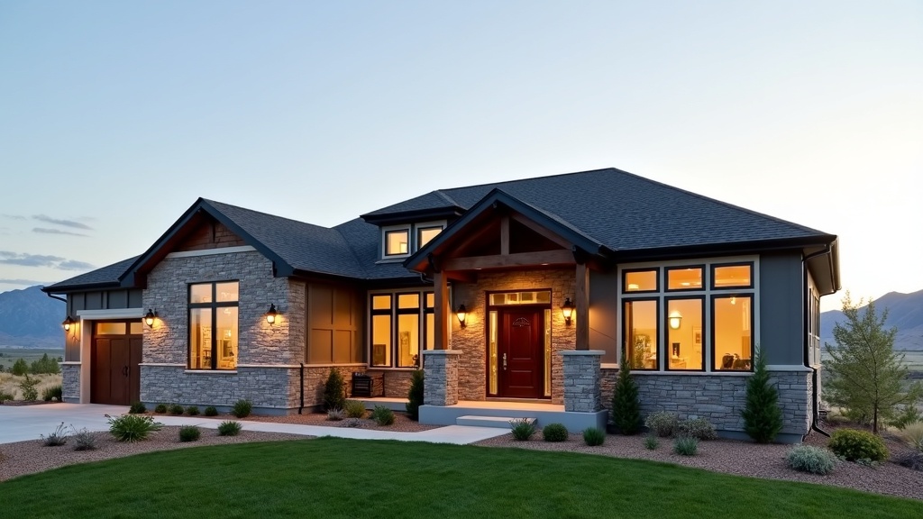 New construction craftsman home in Meridian Idaho ready for water softener pre-install