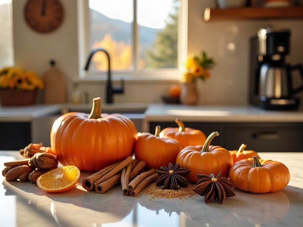 Pumpkin spice latte and fall baking in a Boise kitchen