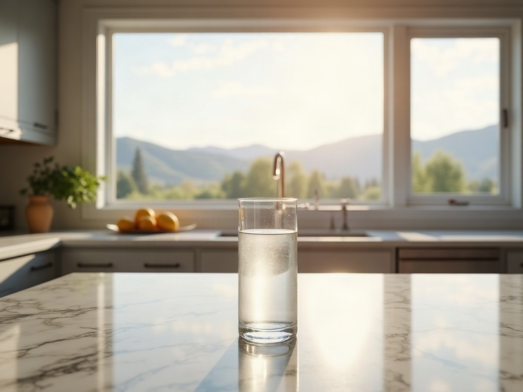 Boise resident drinking clean softened water for better mental health and daily hydration