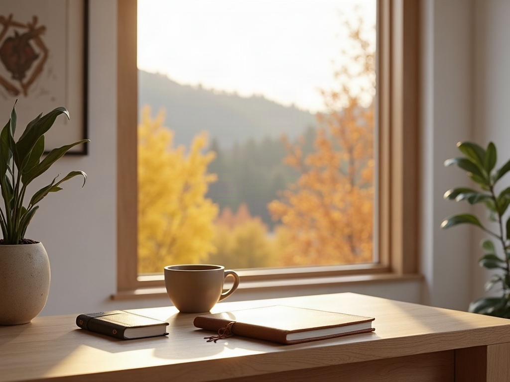 Morning routine checklist on a desk beside a glass of water in a Boise home